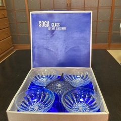 【新品未使用】曽我ガラス　小鉢5客　昭和レトロなガラスの小鉢