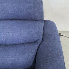 NITORI/ニトリ 2人掛け 電動リクライニングソファ Nビリーバ 布 ネイビー YR-51372 中古家具 店頭引取歓迎 R9646の画像