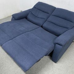 NITORI/ニトリ 2人掛け 電動リクライニングソファ Nビリーバ 布 ネイビー YR-51372 中古家具 店頭引取歓迎 R9646の画像