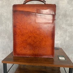 【創業130周年/青木鞄】レザー ビジネスバッグ ブラウンの画像
