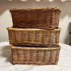 美品 カゴ 大 小 収納　6個セットの画像