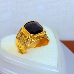 未使用 メンズ カラーストーン リング 3点セットの画像