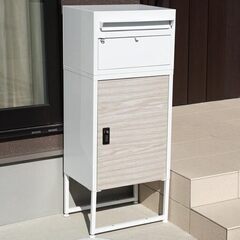 ⑨未使用/新品　訳あり組立済み　宅配ボックス ポスト 一体型 置...
