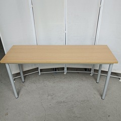 [八5378]  白井産業　長テーブル　オフィスコ　OFC-7014S  NA/IV   外形寸法　幅1400㎜  奥行き454㎜  高さ700㎜の画像