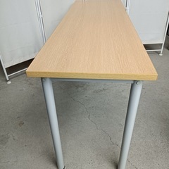 [八5378]  白井産業　長テーブル　オフィスコ　OFC-7014S  NA/IV   外形寸法　幅1400㎜  奥行き454㎜  高さ700㎜の画像