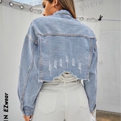 新品　SHEIN ダメージジージャン　Sの画像
