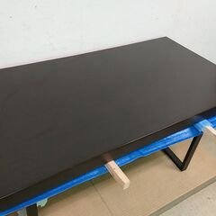 黒檀｜コクタン｜一枚板｜両面仕様｜スチール脚付き｜ダイニングテー...