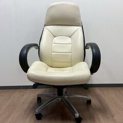 定価10万円 シグマAPOシステム EVLT33WH Ovale オバール パソコンチェアー 肘付き ホワイト オフィス デスクチェア 回転 キャスター PCの画像