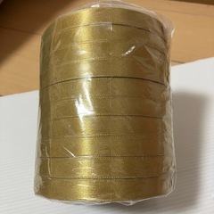 リボン　ゴールドの画像