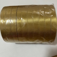 リボン　ゴールドの画像