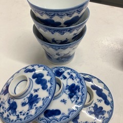 H2506-064 錯島 茶碗 3客セット バラ売り不可 キズ汚れ有り