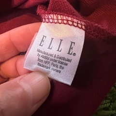 🌸500円商品✖️3つで1000円❗️ ELLE エル　長袖　ポロシャツ　ゴルフウェア　えんじ色　Lサイズの画像