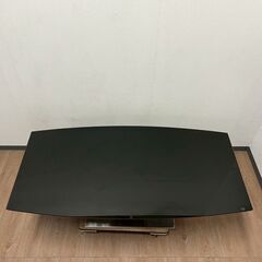 大きめ テーブル 天板ガラス 天然木突板 ブラウン系 センターテーブル インテリアの画像