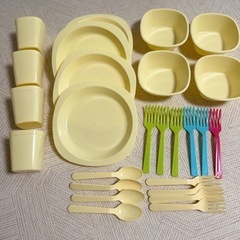 プラスチック食器セット　おままごとや　BBQにもの画像