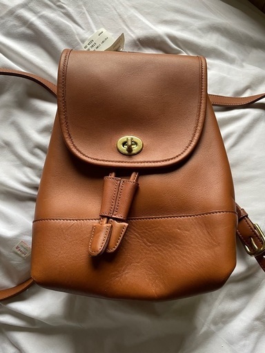 コーチ　オールドコーチ　リュック　グラブタンレザー　ターンロック　ブラウン　9960