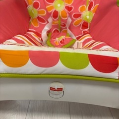 フィッシャープライス花柄バウンサーおもちゃ付き　牛さん&おさるさんの画像