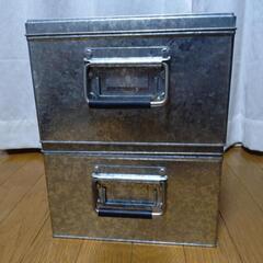 無印良品　トタンボックス（大）2個の画像