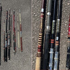 中古釣具セット（舟釣り用：釣竿、電動リールとバッテリー、　仕掛け...