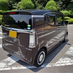 福岡発 H27 車検 R8/1 ホンダ N BOX スラッシュ X カラードディッシュホイール 合皮 自動ブレーキ クルコン TV ナビ BT HIDの画像