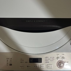 洗濯機　SHARP 縦型の画像