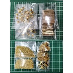 ゴールド系パーツ　数種類　土台・金具・丸カン等　色々　未使用の画像
