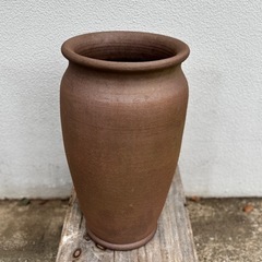 壺　陶器　素焼き　穴なし　重量あり【傘立て、おしゃれなガーデニン...