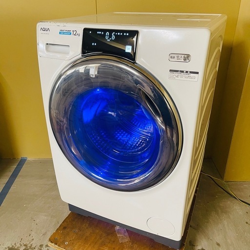 超超激安?2021年製AQUAドラム式洗濯機　AQW-DX12Mまっすぐドラム　配達無料