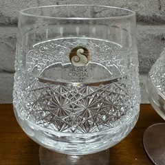 SASAKICRYSTAL 脚付きグラス 2客セットの画像