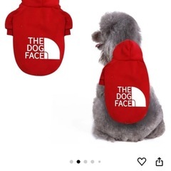 犬　パーカー　赤