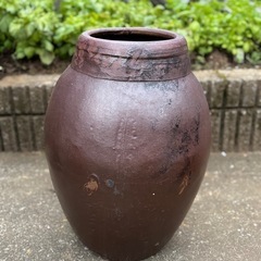 植木鉢　大壺　陶器　素焼き　穴なし　重量あり【傘立て、おしゃれな...