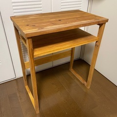 木製 テーブル デスク 棚付き