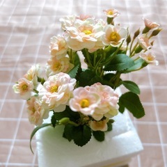 新品⭐️ casheey 造花　薔薇　バラ　ローズ　ライトピンクの画像