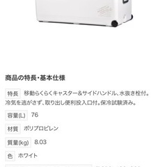 大型クーラーボックス　新品同様