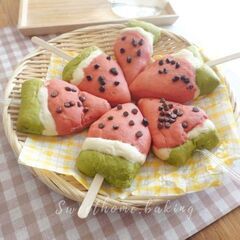 7/23夏らしい「すいかのぱん」成型体験♡保育士とあそぼう