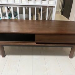 ウォルナット センターテーブル 茶色