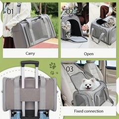 ペットキャリーバッグ　ソフト　折りたたみ式　②の画像