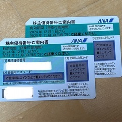 ANA株主優待搭乗券 2枚