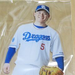 中日ドラゴンズ　村松開人 BIGアクリルスタンド ＆ 缶バッジの画像
