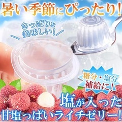ソルティ&ライチゼリー (50個) 夏季 塩分補給 糖分補給 お...
