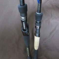 釣具　バスロット　バレーヒル　ブラックスケール　ベイトロット＆スピニングロットセット　ロットホルダー付き　手渡し希望の画像