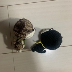 猫のあみぐるみ キーホルダー付き  ハンドメイドの画像