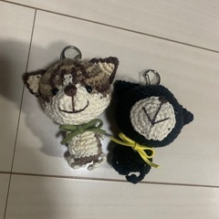 猫のあみぐるみ キーホルダー付き  ハンドメイド