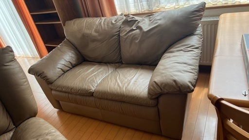 イタリア製【ナツッジ NATTUZI】本革 2人掛けソファ