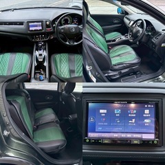 【極上車】ホンダ ヴェゼル ハイブリッド X 希少ミスティーグリーン！車検付！ナビ ETC付！人気のハイブリッドSUV！ローン可能！保証も付けることができます！の画像