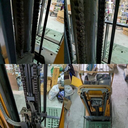 ☆中古￥188,000！NICHIYU　プラッター15　バッテリー式フォークリフト　家電　リーチタイプ　ハイマストタイプ　【BF002