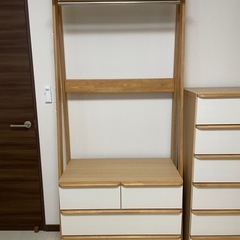 【美品】ニトリ収納付きハンガーラック