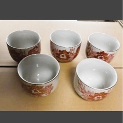 九谷焼　湯呑み５つセット　九谷美泉窯の画像