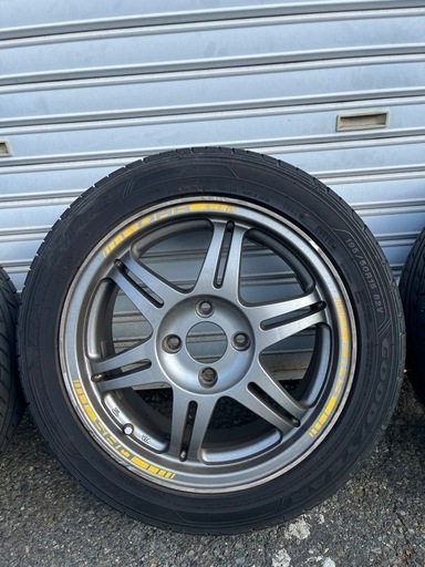 ホイール　ダウンヒルスペシャルDHS 15インチ　6.5j +43 グッドイヤータイヤ195/50R15 ロードスターに