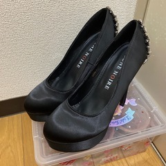 新品 黒ハイヒール 多分24cm