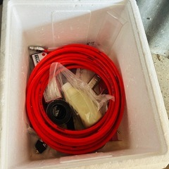 ケンオー　 工具、型枠道具、水道屋、土木、掃除用、エンジンコンプレッサー一式 、エアーホース、ガン 、クイックカプラーの画像